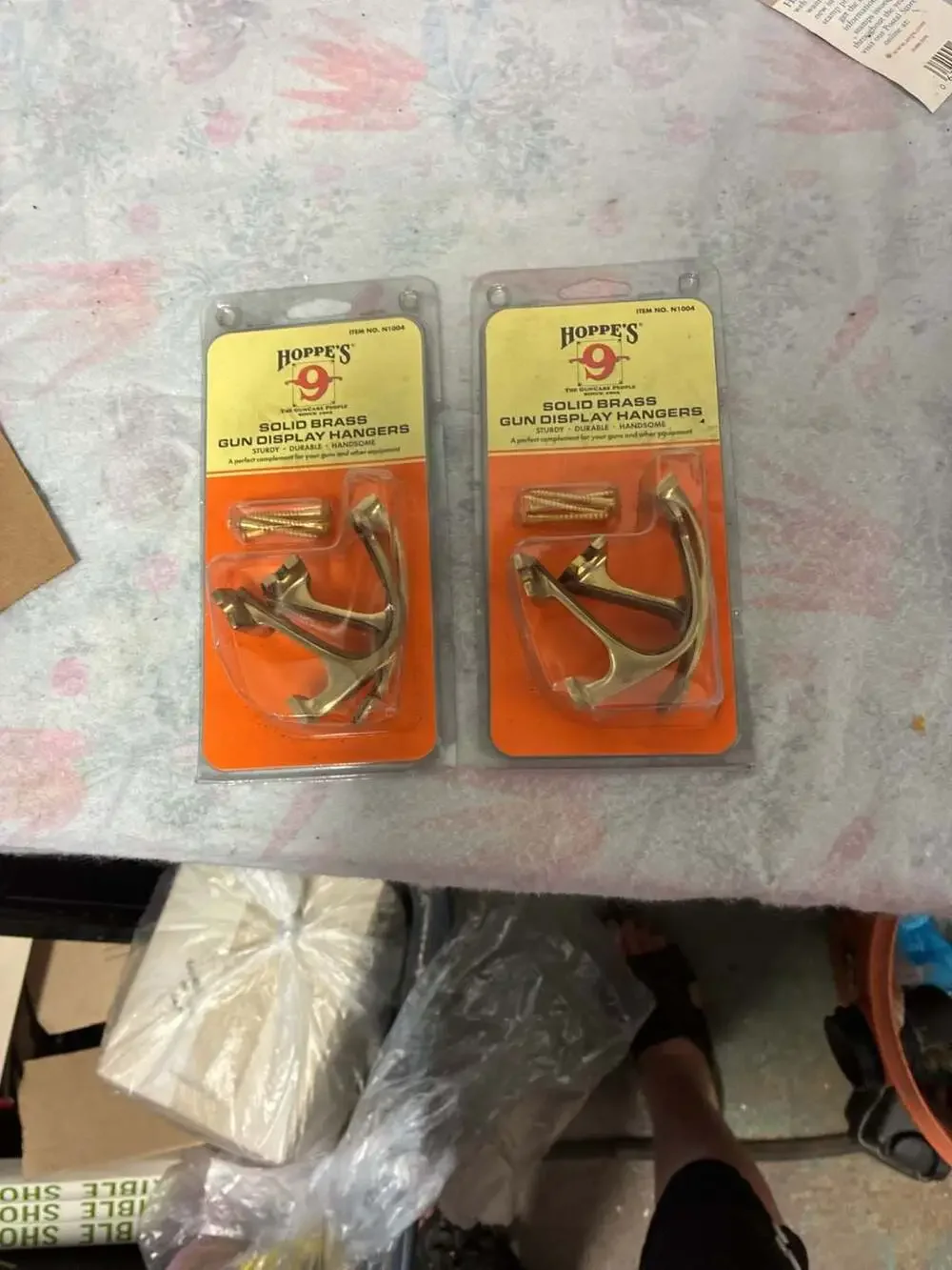 2 Packs Hoppe's 9 Solid Brass Gun Display Hangers N1004